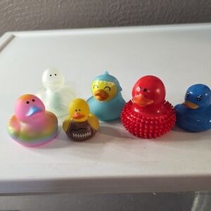 Colorful Rubber Duck Toy Set Of 6